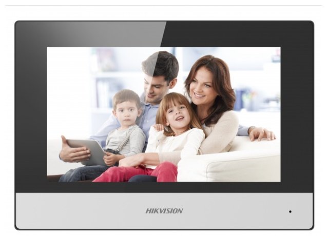 Hikvision видеодомофон DS-KH6320-WTE1 IP черный, серебристый