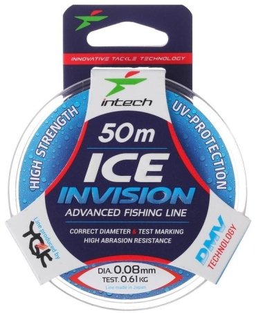 Рыболовная леска INTECH Invision Ice Line 0.08 мм прозрачная купить,NaN