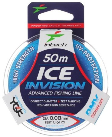 Рыболовная леска INTECH Invision Ice Line 0.08 мм прозрачная купить,NaN