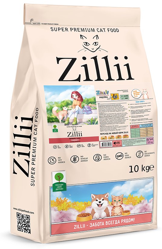 Корм Zillii Urinary Care профилактика МКБ индейка 10 кг