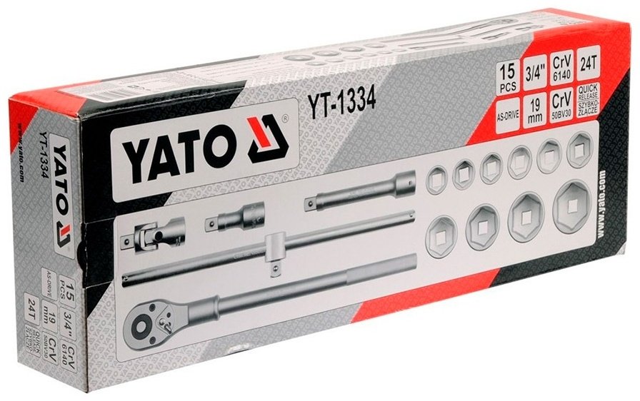 Трещотка YATO YT-1334 реверсивная 3/4 200 мм