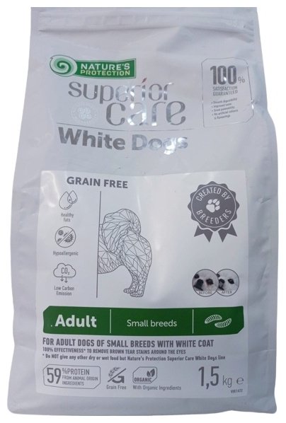 Корм Natures Protection Superior Care White Dogs для взрослых мелких пород 1.5 кг