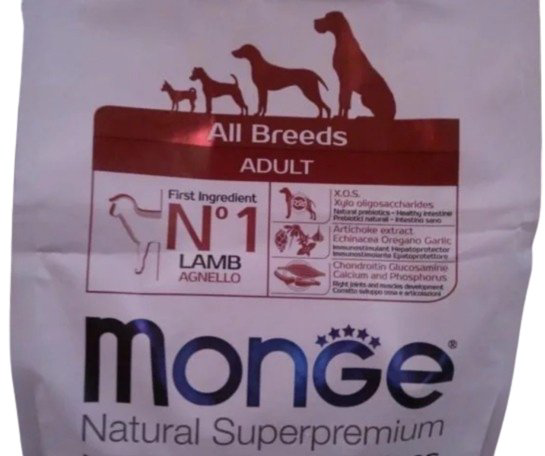 Корм Monge All Breeds Adult Ягненок с рисом и картофелем для взрослых всех пород 12 кг купить,NaN
