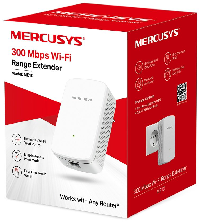Усилитель интернет-сигнала Mercusys ME10(EU) купить,NaN