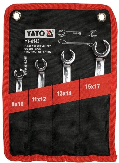 YATO набор ключей разрезной 8-17 мм YT-0143, 4 шт