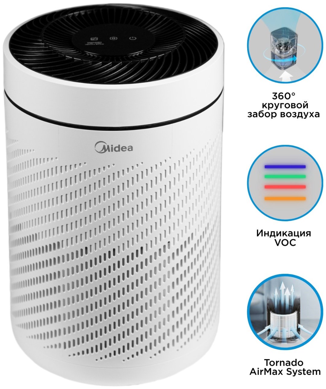 Очиститель воздуха Midea KJ200G-Z41 белый, черный