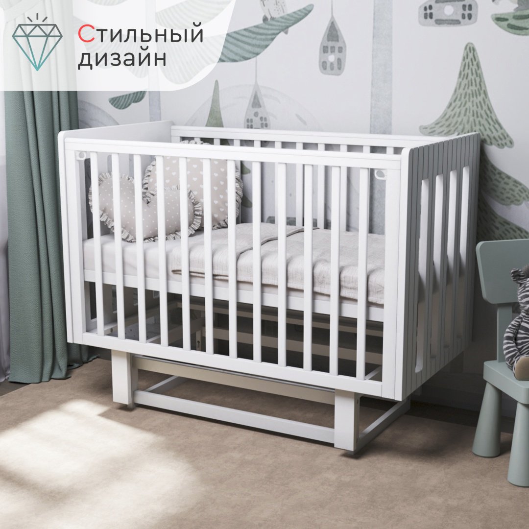 Детская кровать TOMIX Tess, 60x120 см, белый купить,0