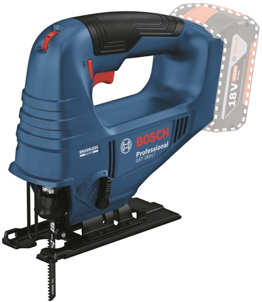 Электролобзик аккумуляторный Bosch Professional GST 183-LI Solo, 06015B7020