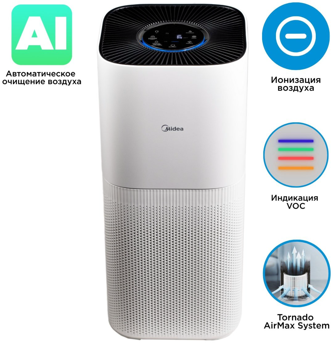 Очиститель воздуха Midea KJ500G-F11 белый, черный купить,89990