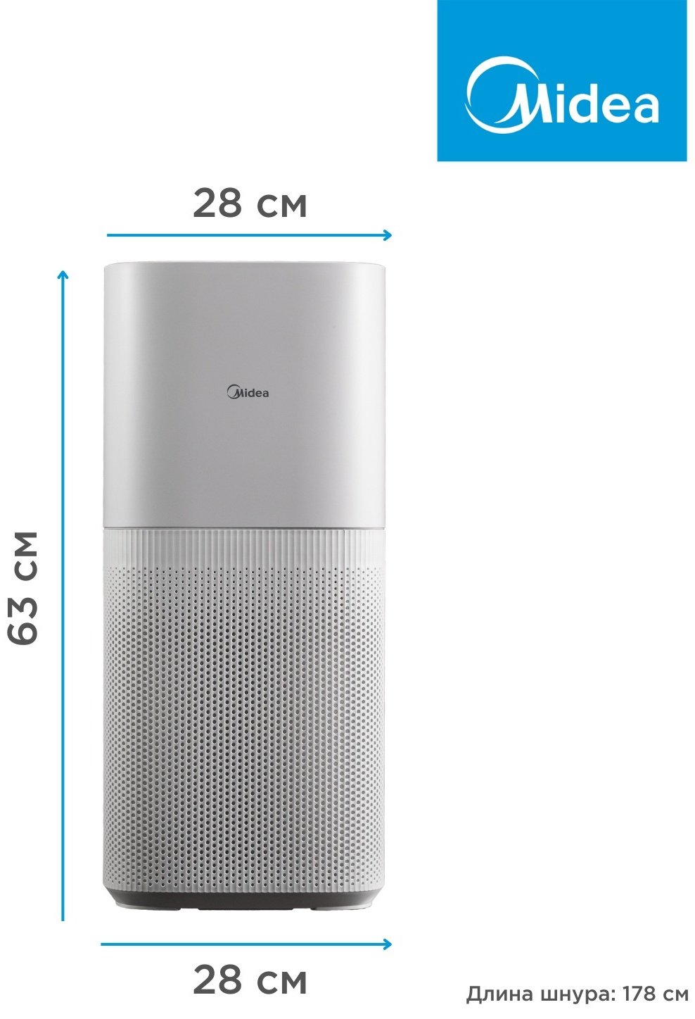 Очиститель воздуха Midea KJ500G-F11 белый, черный купить,0