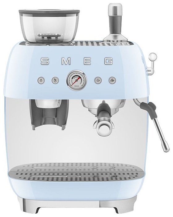 Кофемашина Smeg EGF03PBEU кофе машина, пастельная голубая голубой