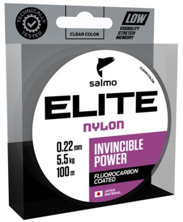 Рыболовная леска Salmo Elite FLUORO COATED NYLON 0.25 мм прозрачный купить,NaN