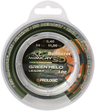 Рыболовная леска Prologic Mimicry Green Helo Leader 0.4 мм камуфляж купить,NaN
