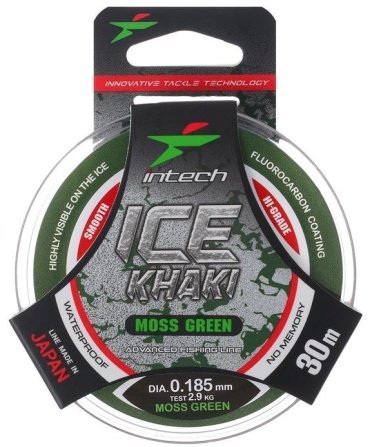 Рыболовная леска INTECH Ice Khaki 0.185 мм зеленая