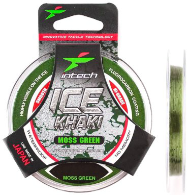 Рыболовная леска INTECH Ice Khaki 30 м 0.204 мм зеленая купить,NaN