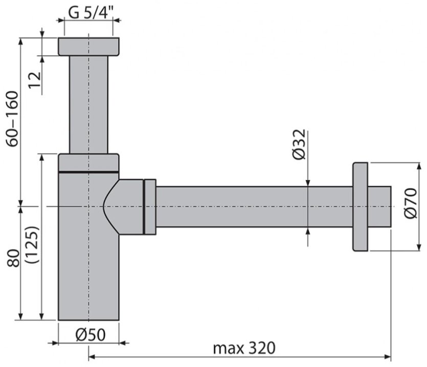 Сифон Alcaplast White House Alcaplast Design A400-GM-B 50 мм - ForteMarket Сифон Alcaplast White House Alcaplast Design A400-GM-B 50 мм купить,0