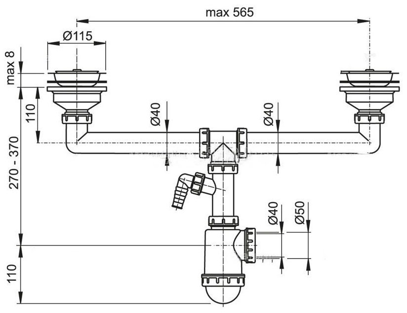 Сифон Alcaplast A453P - ForteMarket Сифон Alcaplast A453P купить,0