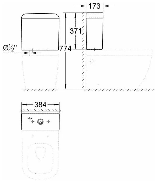 Бачок для унитаза Grohe Euro Ceramic 39332000 белый купить,134300