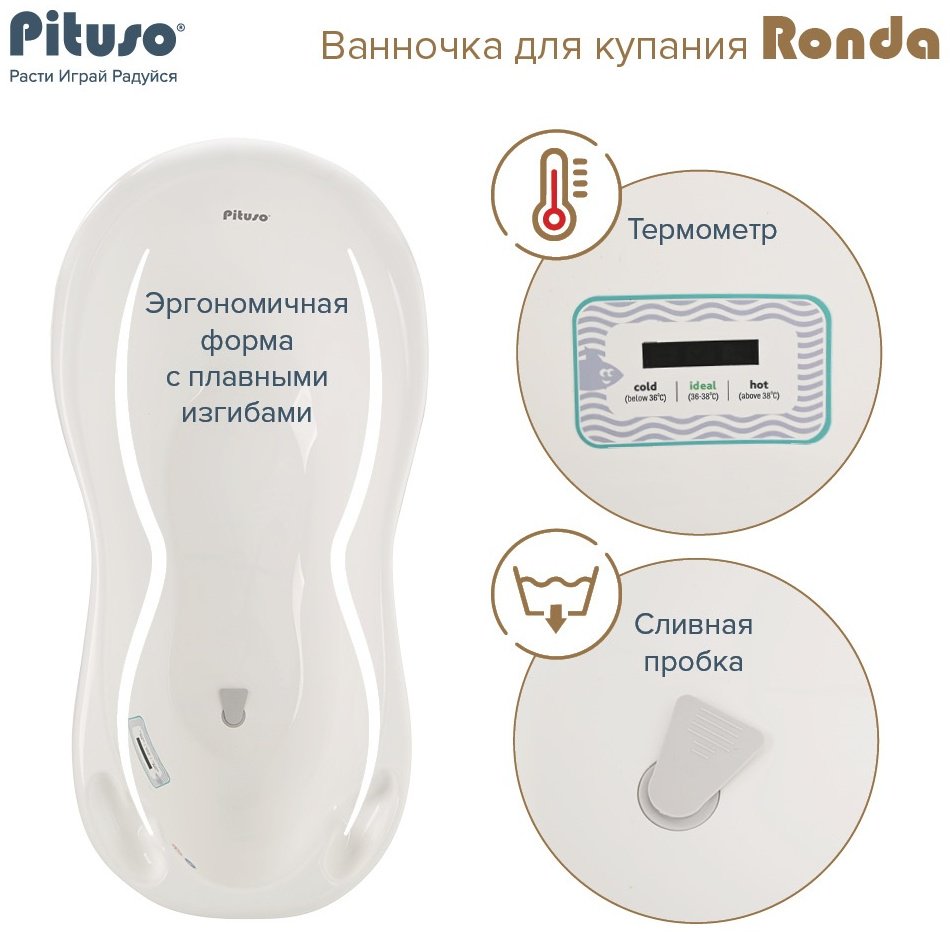 Ванночка Pituso RONDA Белый P0223406 купить,9900