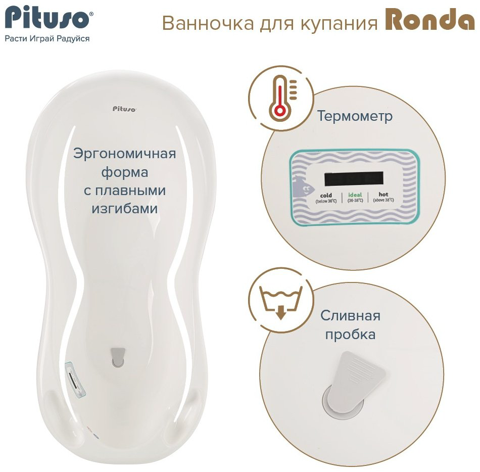 Ванночка Pituso RONDA Белый P0223406 купить,9900