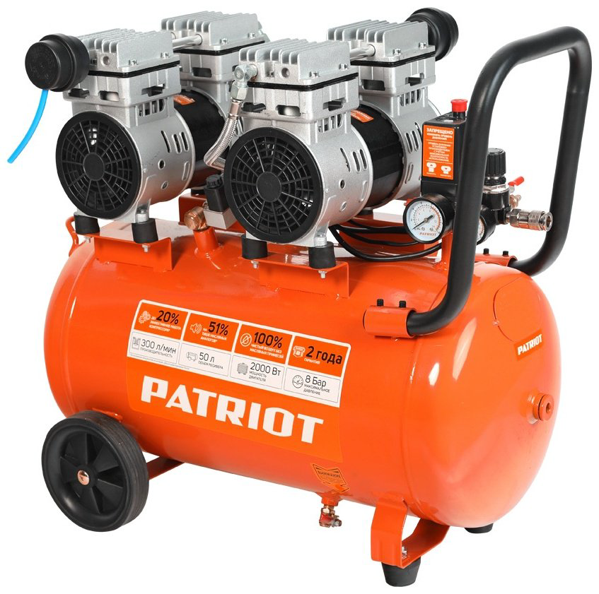 Компрессор безмасляный Patriot WO 50-300, 8 бар купить,NaN