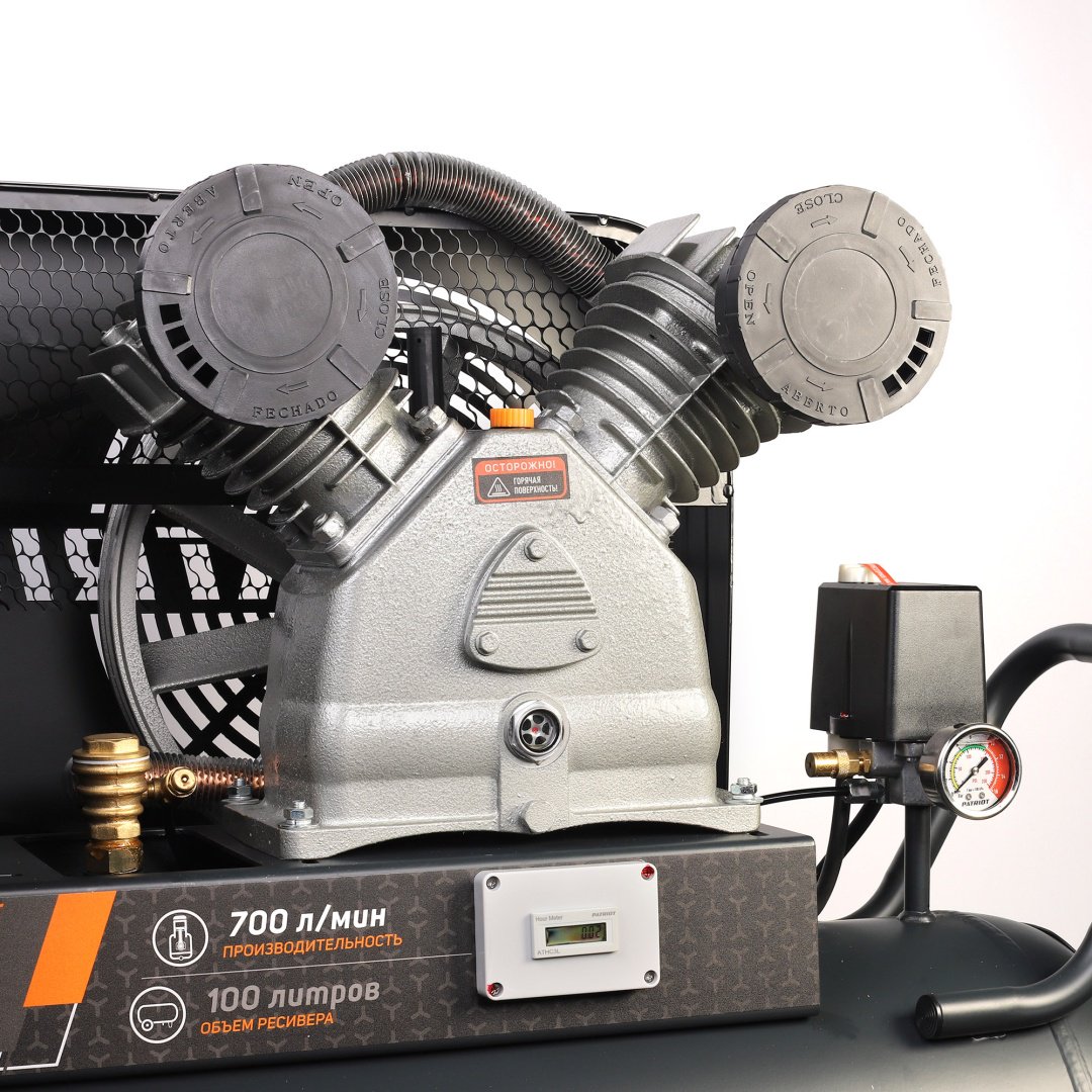 Компрессор масляный Patriot KRX 700 L100 D, 10 бар - ForteMarket Компрессор масляный Patriot KRX 700 L100 D, 10 бар купить,0