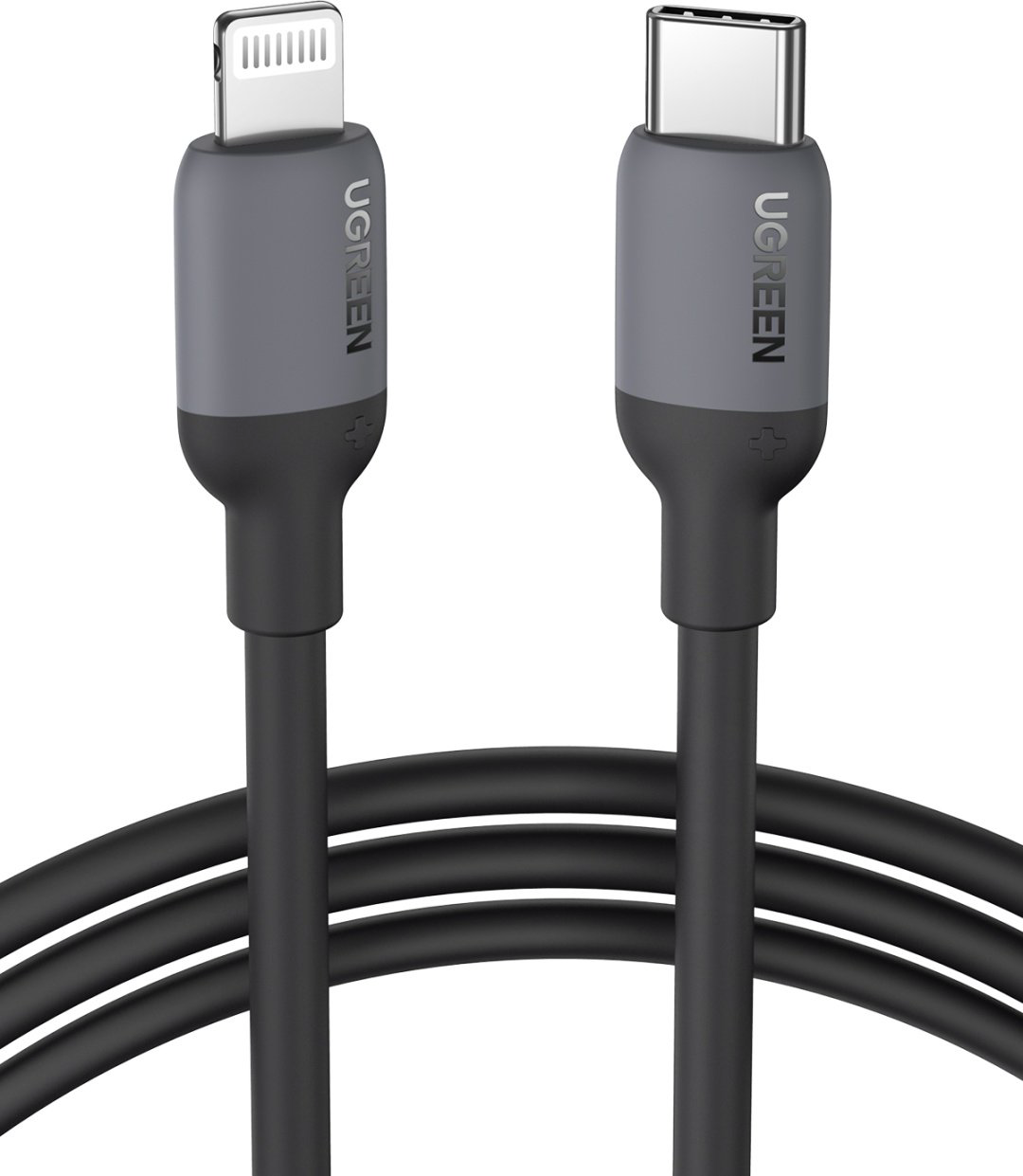 Кабель Ugreen USB TypeC (M), Lightning (M), 1 м, черный купить,NaN