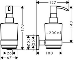 Диспенсер для жидкого мыла HansGrohe Logis Universal HG41714000
