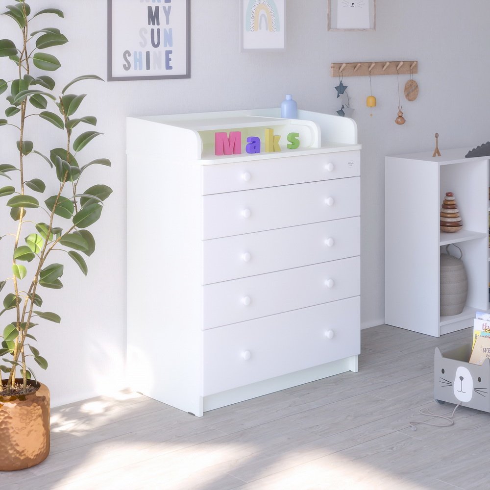 Детский пеленальный комод Pituso Taun, 80.2x69.7x111 см, белый - ForteMarket Детский пеленальный комод Pituso Taun, 80.2x69.7x111 см, белый купить,0