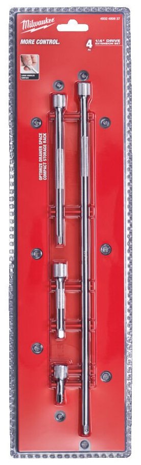 Удлинитель прямой 1/4 Milwaukee 4932480637, 4 шт