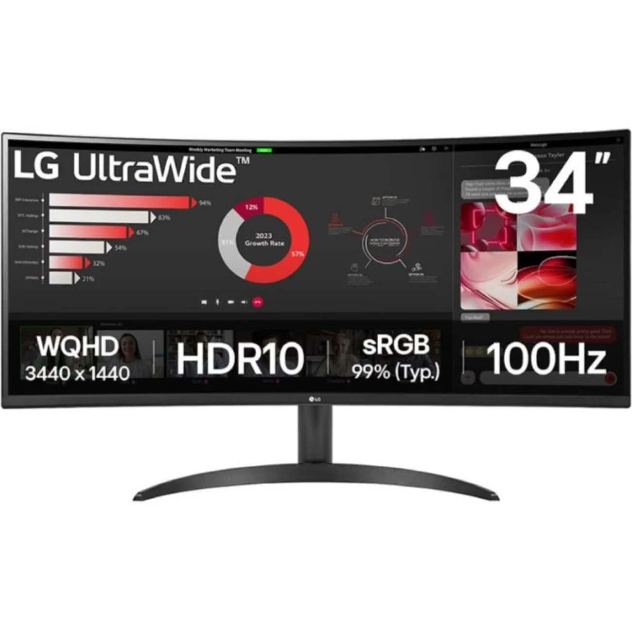 Монитор жидкокристаллический LG 34WR50QK-B.ARUZ 34'' черный
