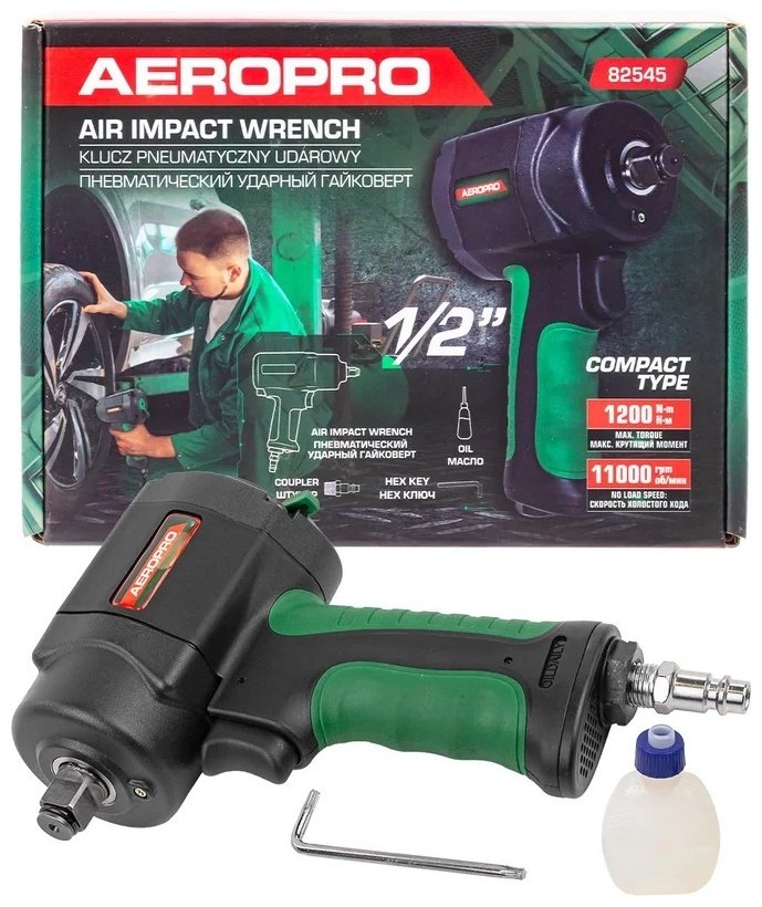 Пневмогайковерт ROCKFORCE ударный Twin Hammer RF-82545