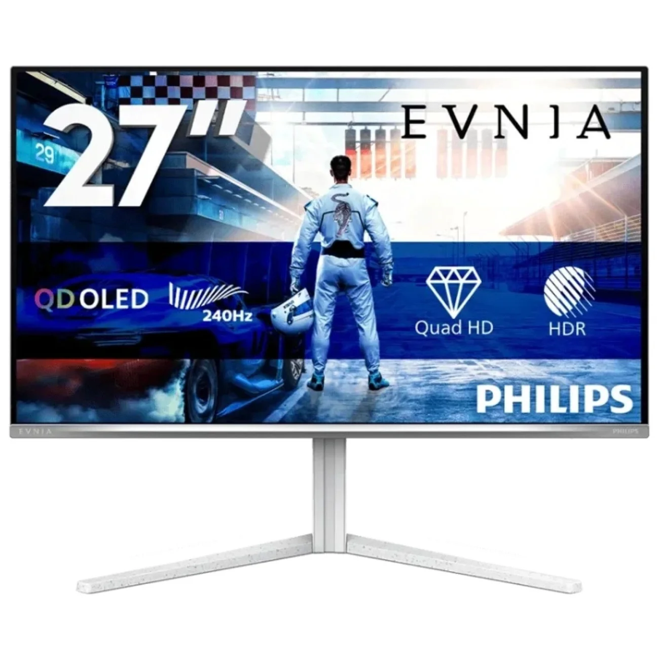 Монитор 27" PHILIPS 27M2N6501L/00/01 QD-OLED 2560x1440 240Hz 0,03мс 400кд/м 1,5M:1 2xHDMI 1xDP Белый купить,NaN