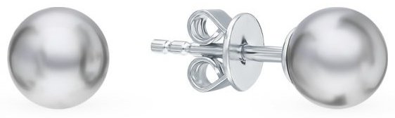 Пусеты AQUAMARINE 46935Э вес 2.13 г серебро, жемчуг купить,31806