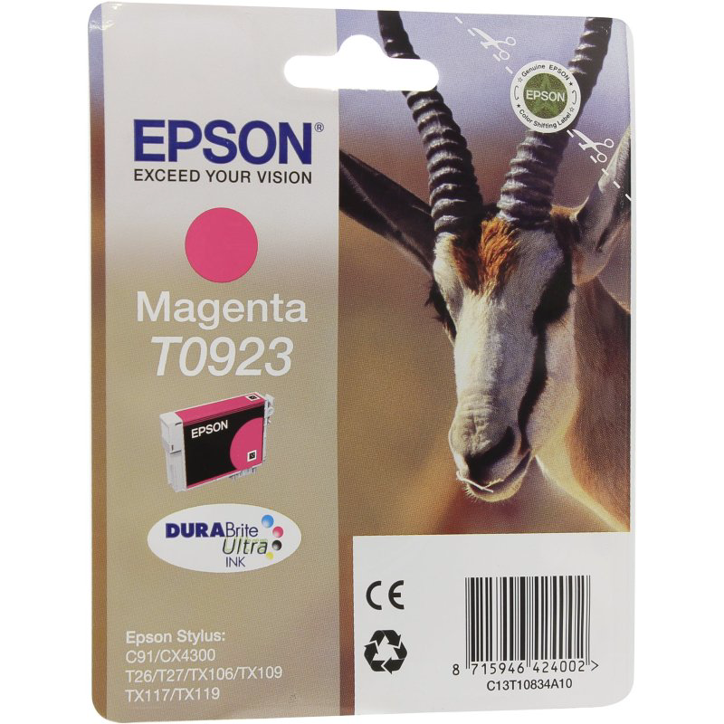 Картридж струйный Epson T0923 (C13T09234A10) пурпурный