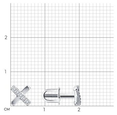 Пусеты Diamant 94-222-02036-1 вес 0.83 г серебро, бриллиант купить,29860