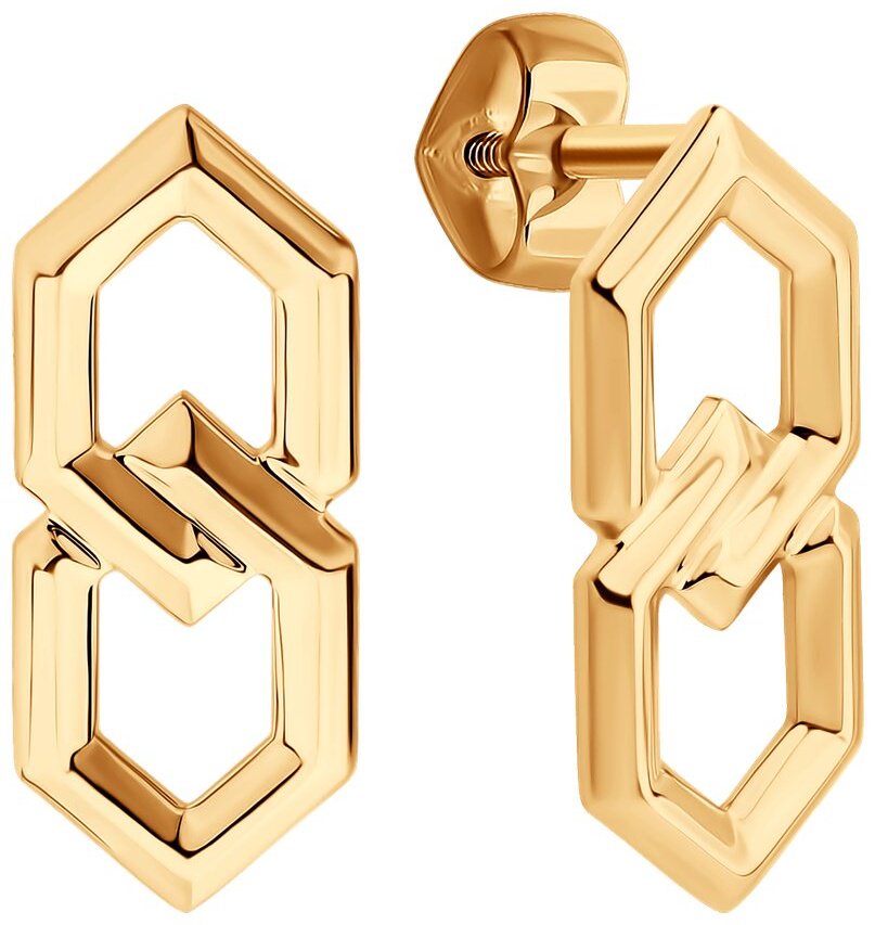 Пусеты Diamant 51-122-02922-1 вес 1.81 г золото, без вставок купить,188701