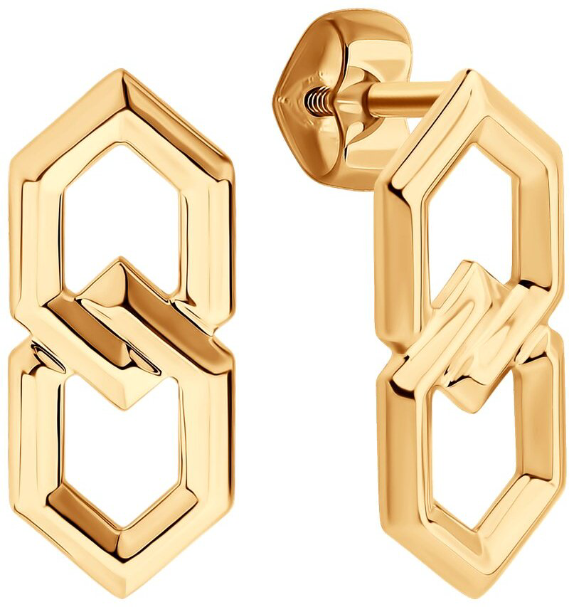 Пусеты Diamant 51-122-02922-1 вес 1.81 г золото, без вставок купить,188701