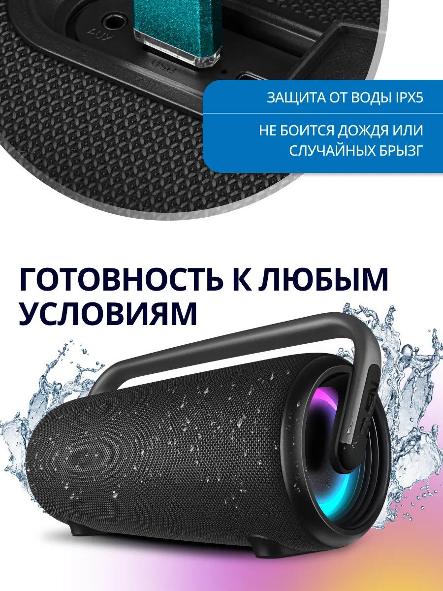 Портативная колонка SVEN PS-395 черный купить,NaN