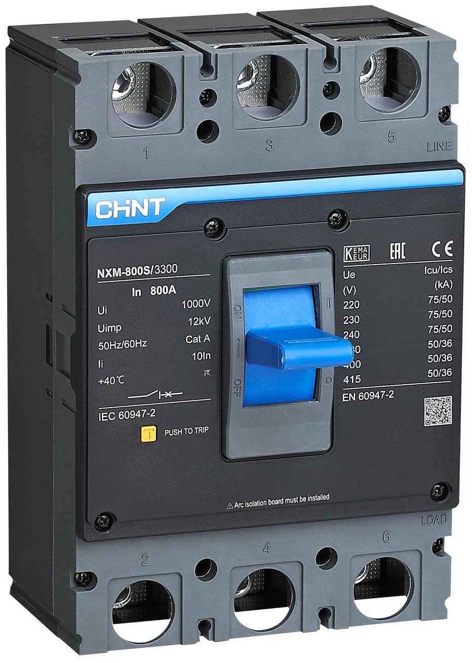 CHINT автоматический выключатель NXM-800S/3Р 800A 50кА