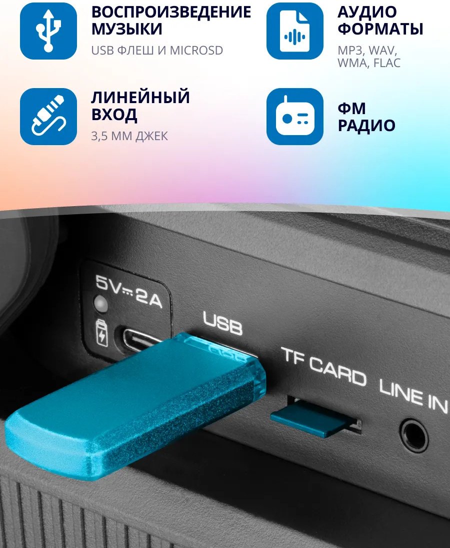 Портативная колонка SVEN PS-860 черный купить,NaN