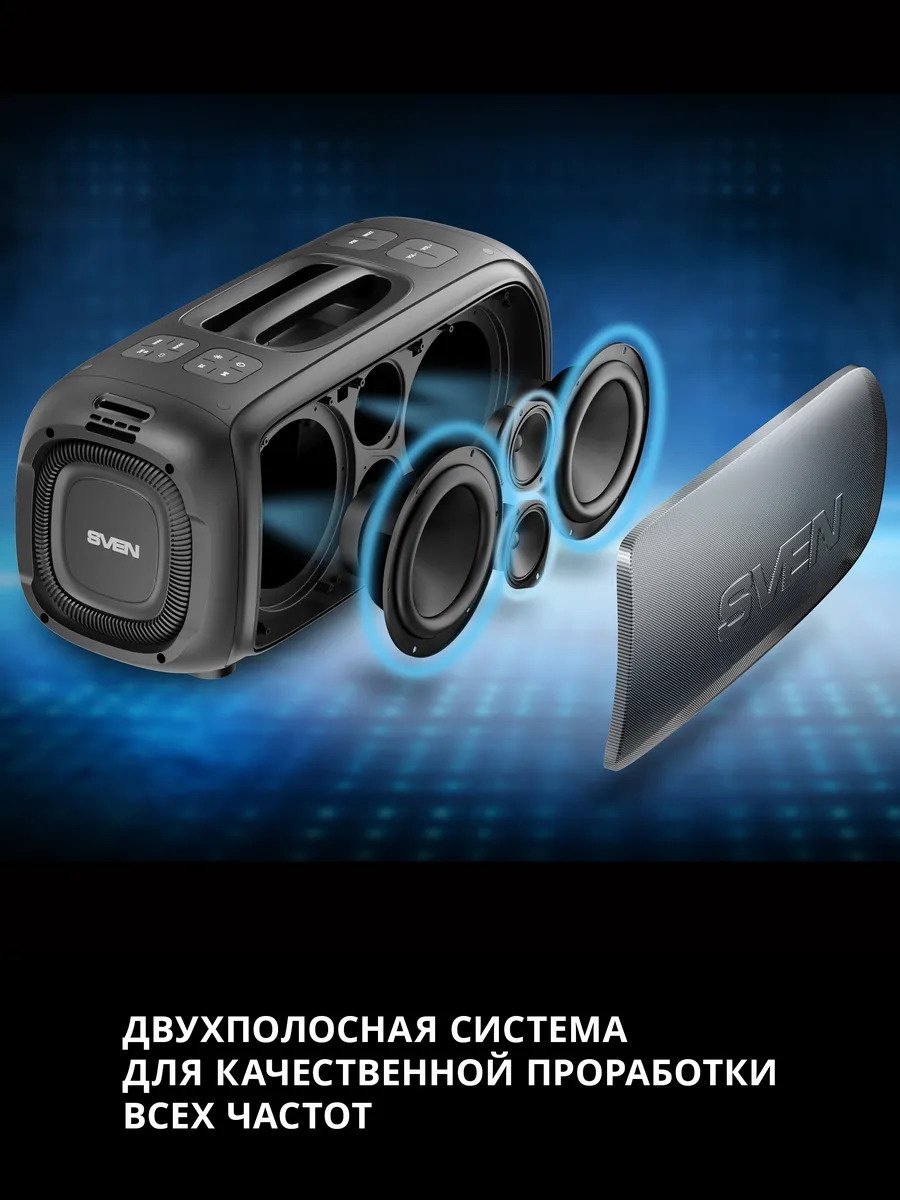Портативная колонка SVEN PS-860 черный купить,NaN