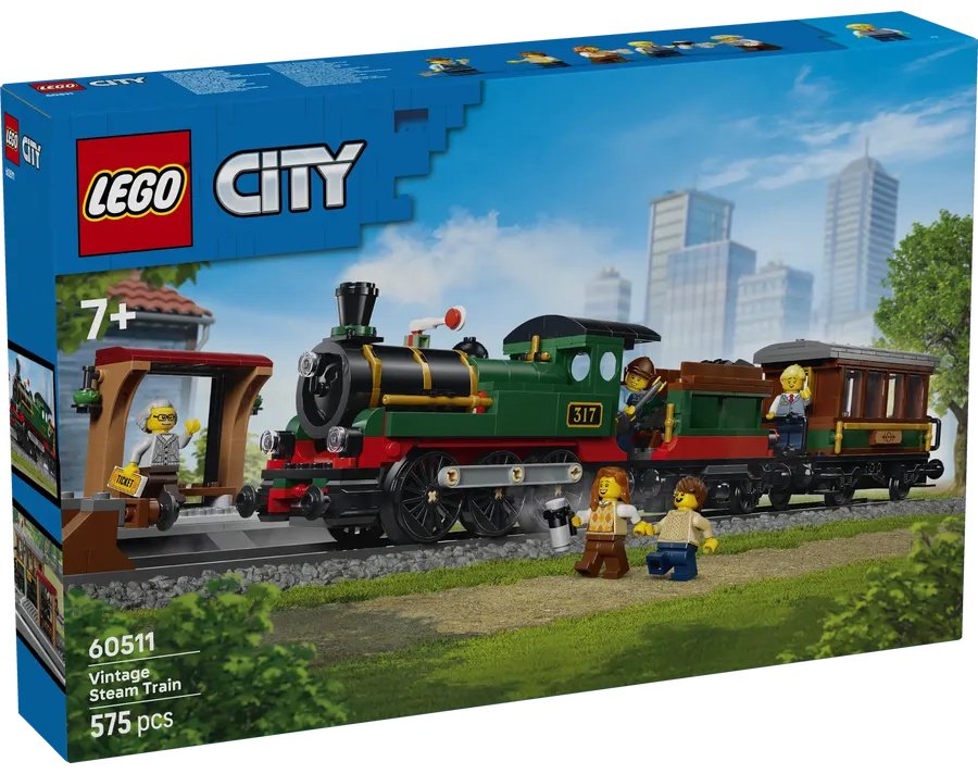 Конструктор LEGO Конструктор LEGO City Город Винтажный паровоз 60511, деталей 575 шт купить,NaN