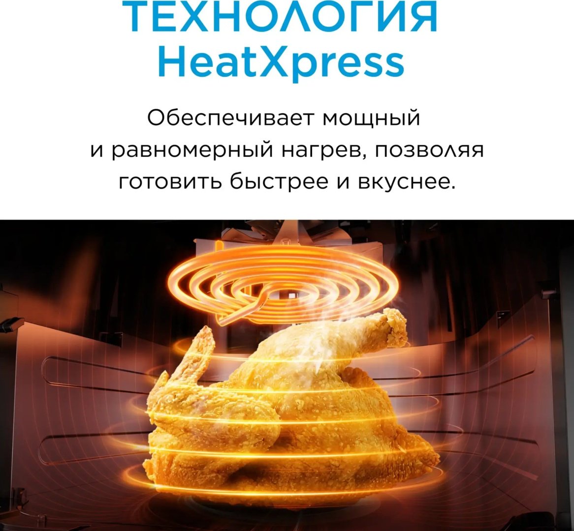 Аэрогриль Midea MF-CN55MT (B) 5 л черный, стальной