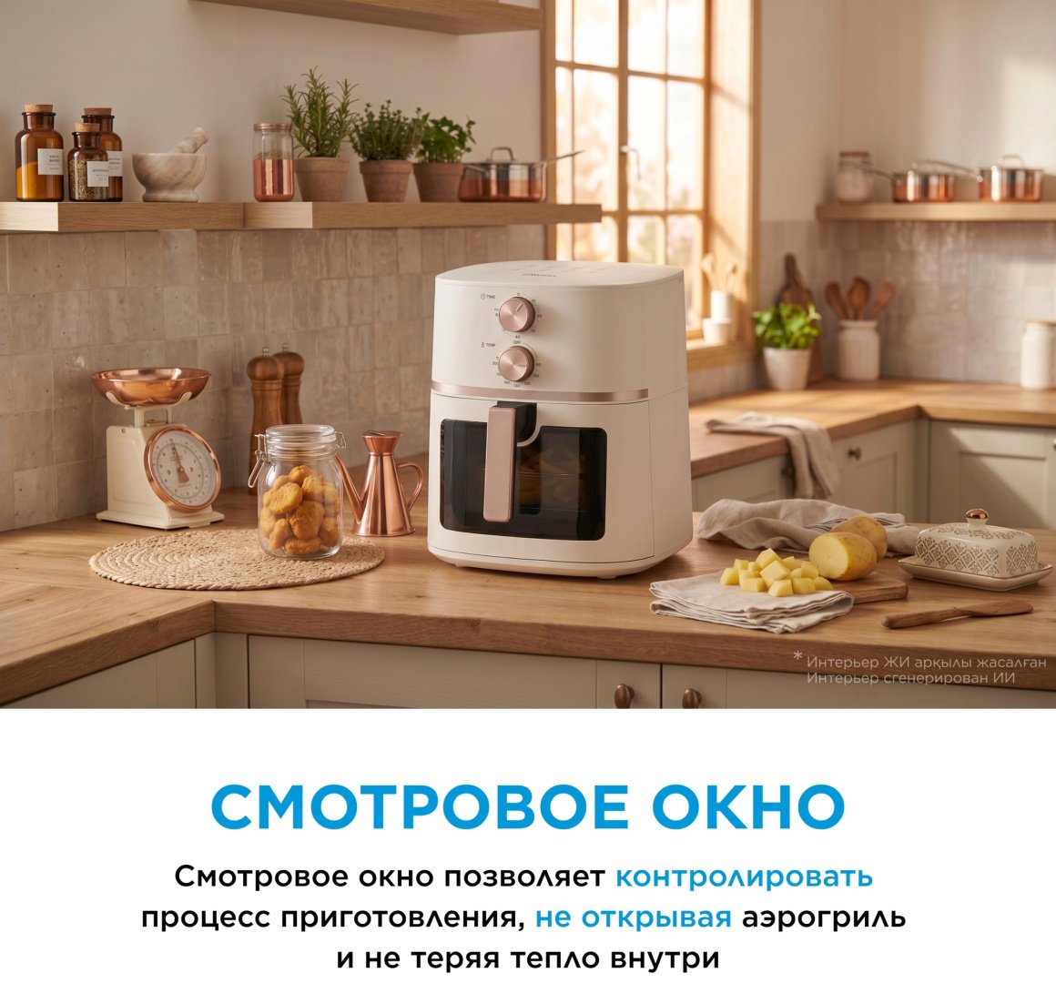Аэрогриль Midea MF-TY70M (W) 7 л молочный купить,39990