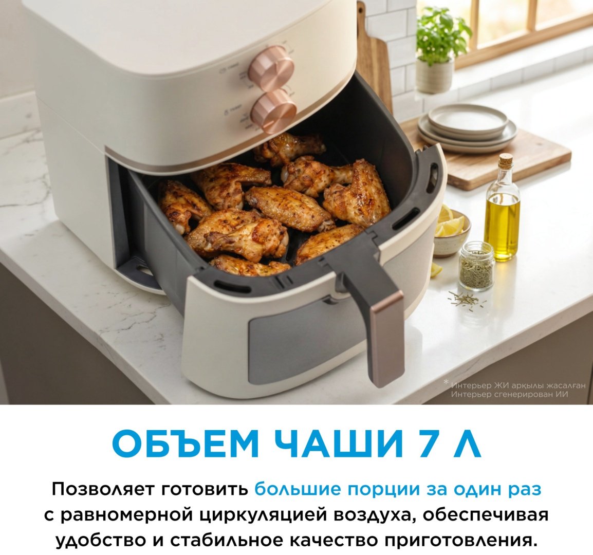 Аэрогриль Midea MF-TY70M (W) 7 л молочный купить,39990