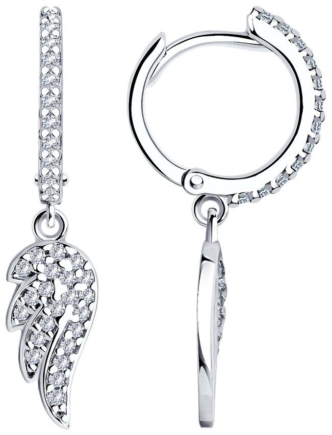 Серьги SOKOLOV 94025730 вес 2.72 г серебро, фианит купить,17358