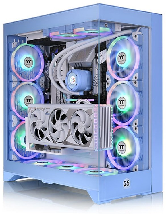Корпус Thermaltake CA-1Y3-00MFWN-01 голубой купить,NaN