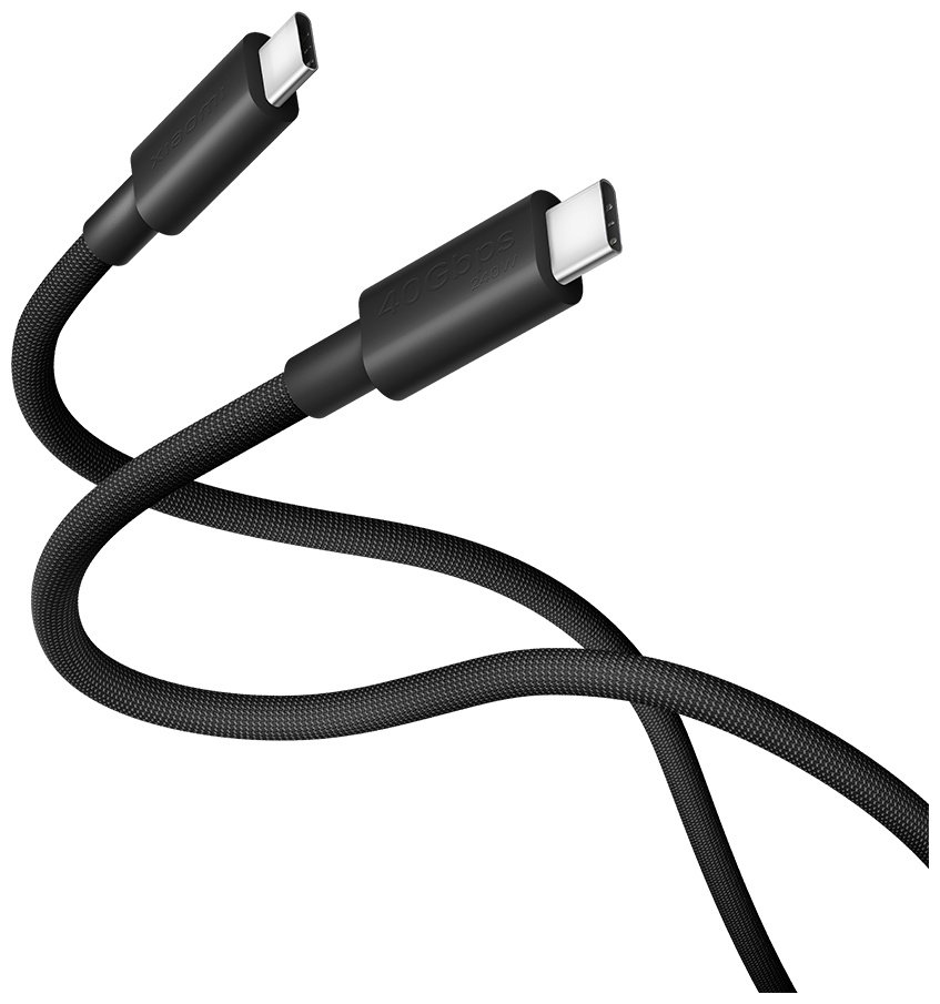 Кабель Xiaomi USB TypeC (M), 1 м, Xiaomi 6A High-speed USB4 Braided USB-C to USB-C Cable (1m) черный купить,NaN