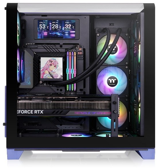 Корпус Thermaltake View 390 Air Future Dusk фиолетовый купить,NaN